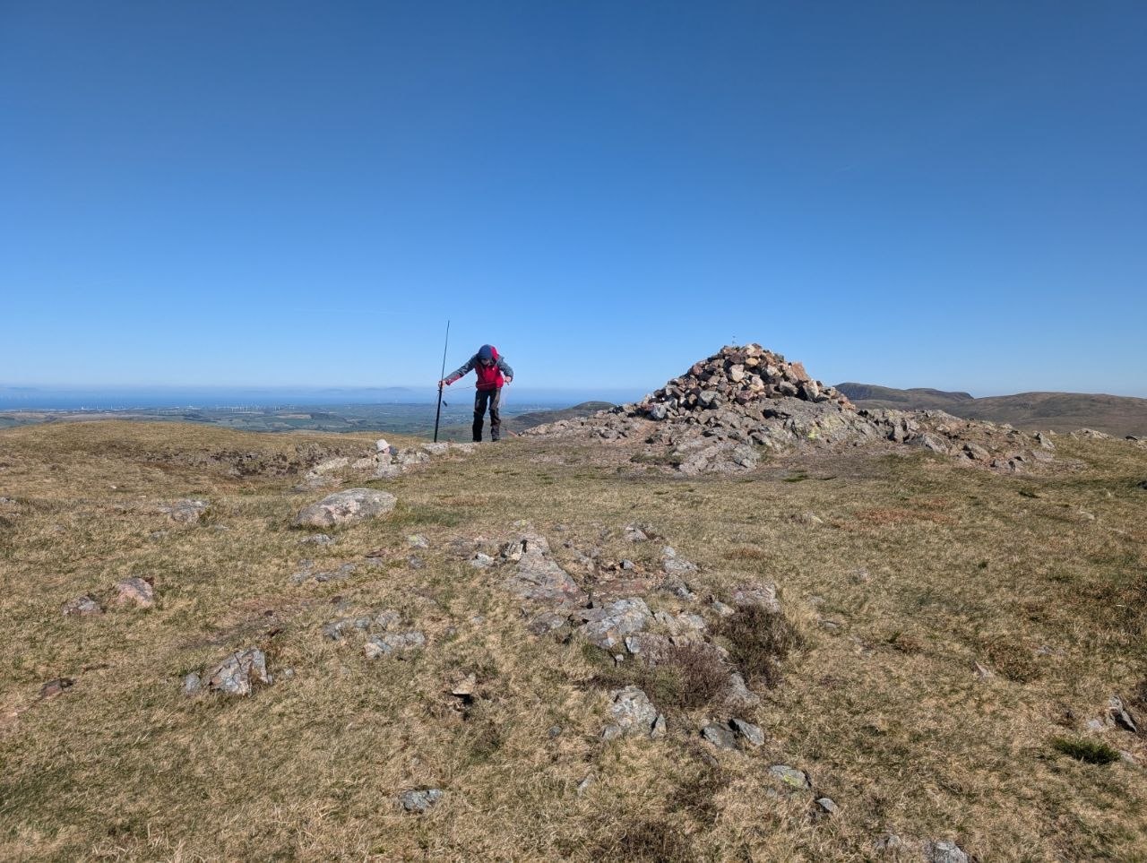 At the summit cairn