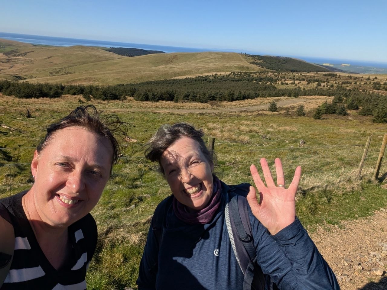 Richard’s wife and Dean’s wife on the fells